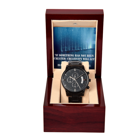 IKE MENS QUOTE BLACK CHRONOGRAPH WATCH