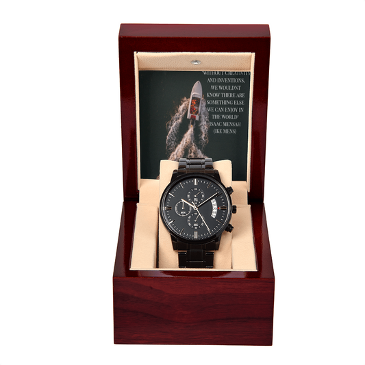 IKE MENS QUOTE BLACK CHRONOGRAPH WATCH