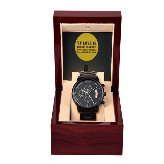 IKE MENS QUOTE BLACK CHRONOGRAPH WATCH