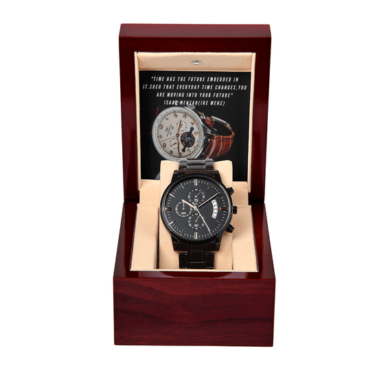 IKE MENS QUOTE BLACK CHRONOGRAPH