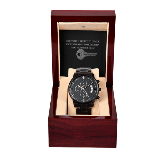 IKE MENS QUOTE BLACK CHRONOGRAPH WATCH