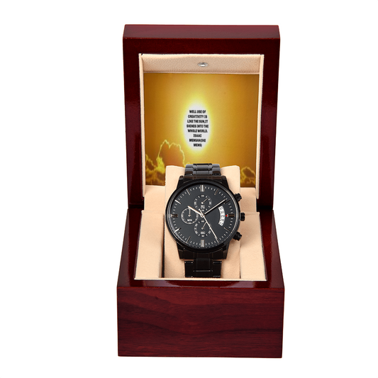 IKE MENS QUOTE BLACK CHRONOGRAPH WATCH