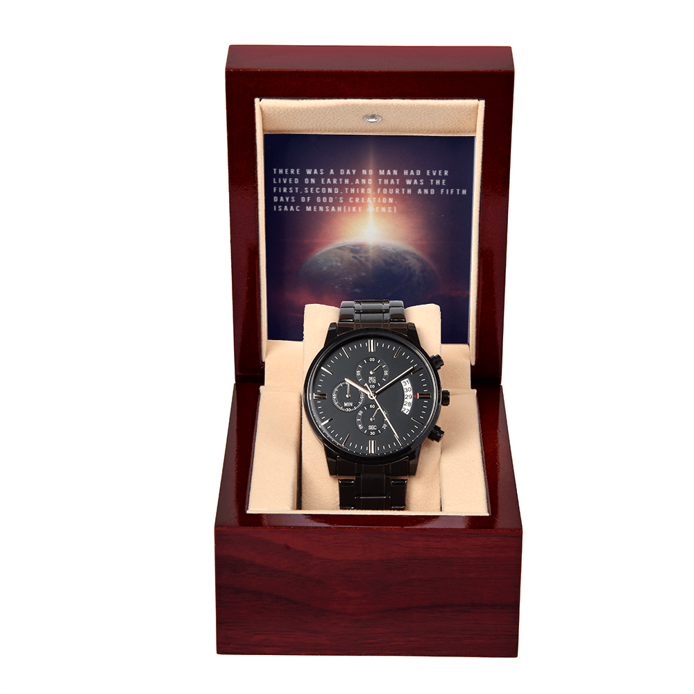 IKE MENS QUOTE BLACK CHRONOGRAPH WATCH