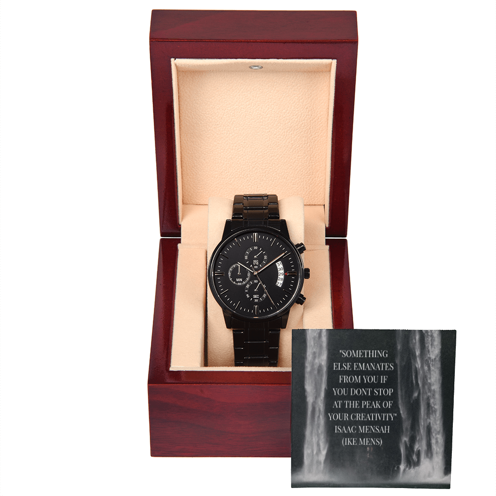 IKE MENS QUOTE BLACK CHRONOGRAPH WATCH