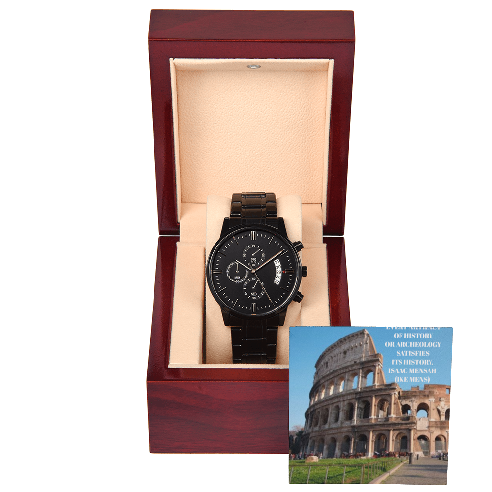 IKE MENS QUOTE BLACK CHRONOGRAPH WATCH