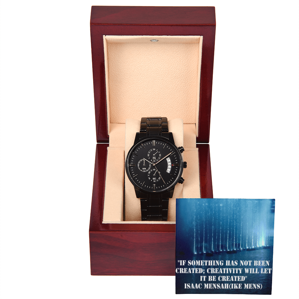IKE MENS QUOTE BLACK CHRONOGRAPH WATCH