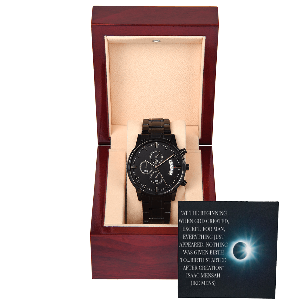 IKE MENS QUOTE BLACK CHRONOGRAPH WATCH