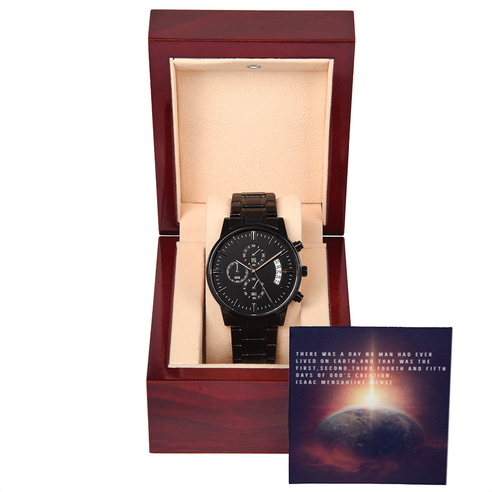 IKE MENS QUOTE BLACK CHRONOGRAPH WATCH