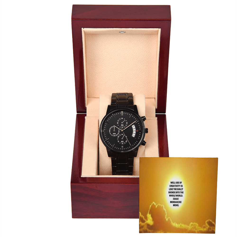 IKE MENS QUOTE BLACK CHRONOGRAPH WATCH
