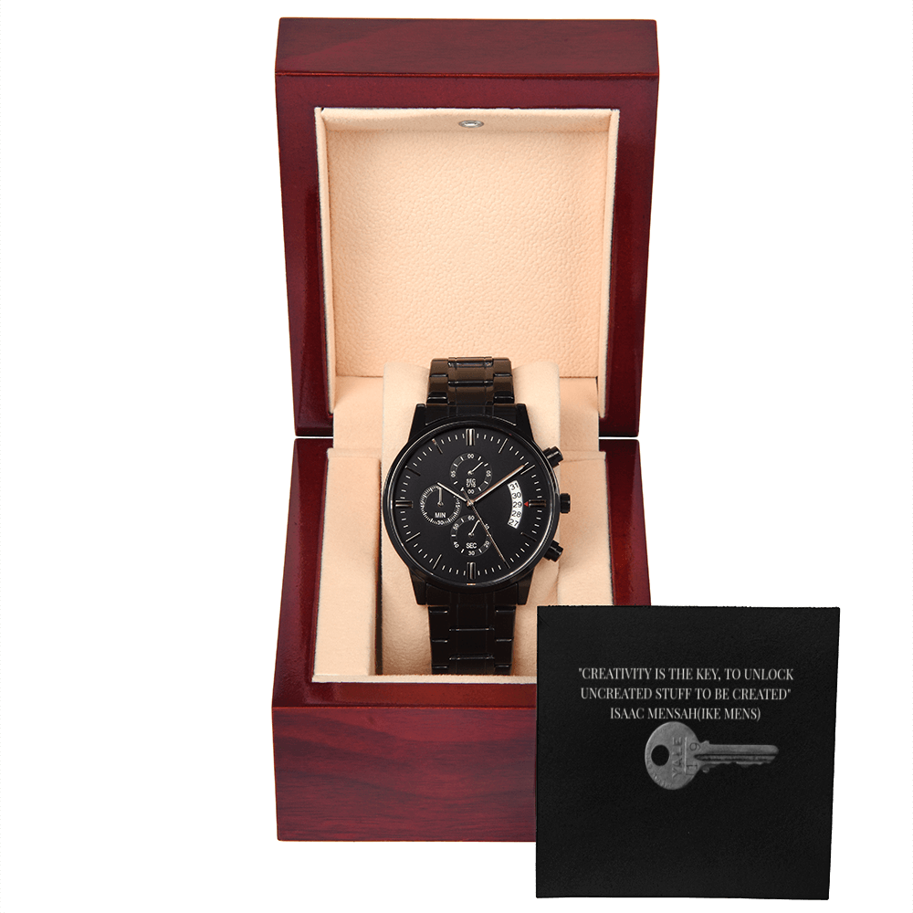 IKE MENS QUOTE BLACK CHRONOGRAPH WATCH