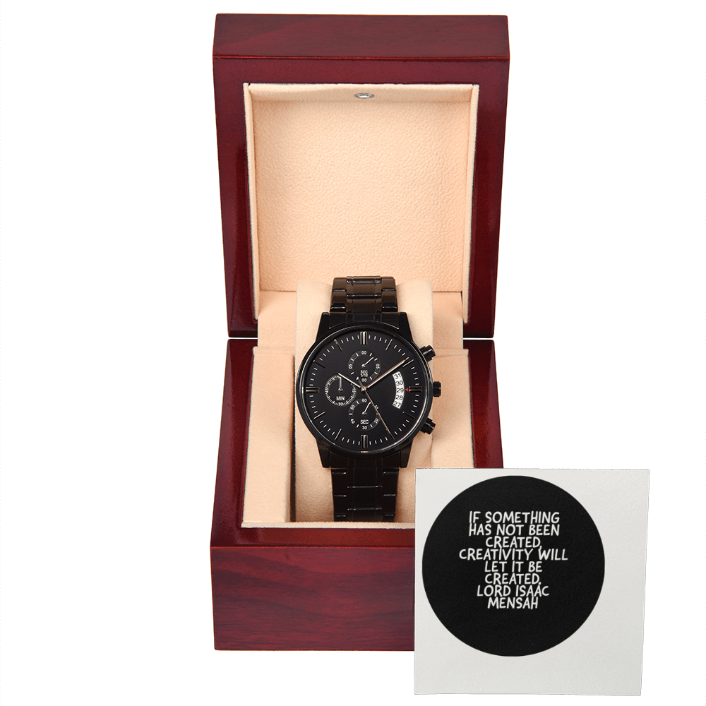 IKE MENS QUOTE BLACK CHRONOGRAPH WATCH