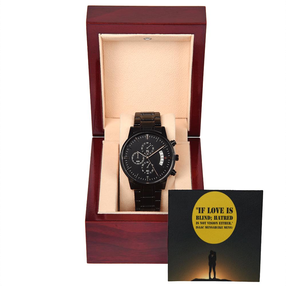 IKE MENS QUOTE BLACK CHRONOGRAPH WATCH