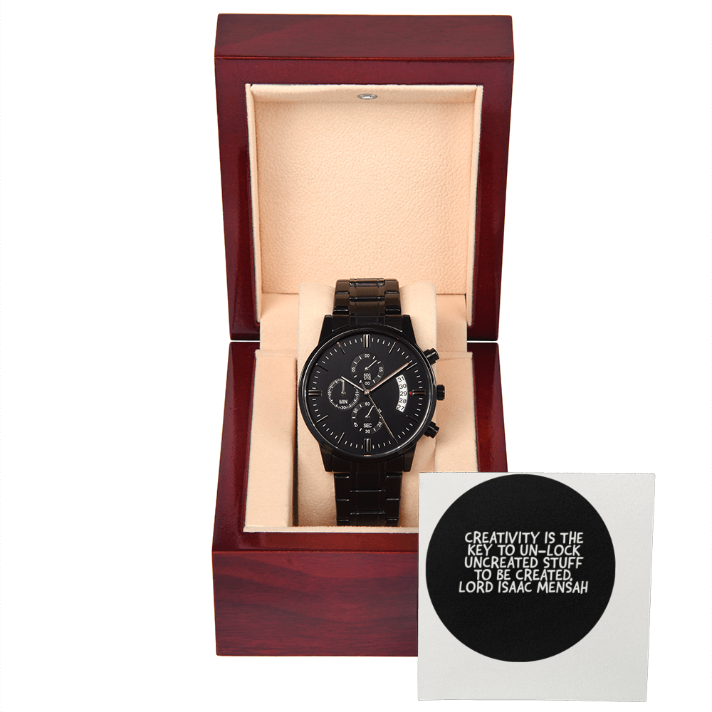 IKE MENS QUOTE BLACK CHRONOGRAPH WATCH