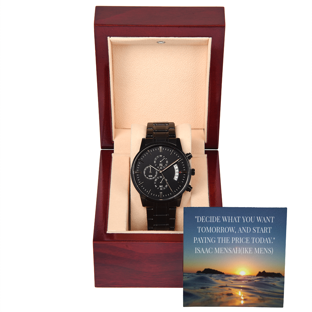 IKE MENS QUOTE BLACK CHRONOGRAPH WATCH