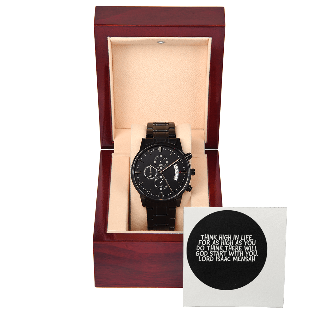 IKE MENS QUOTE BLACK CHRONOGRAPH WATCH