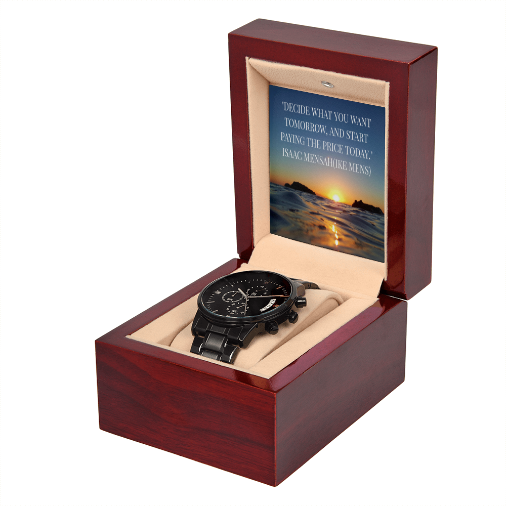 IKE MENS QUOTE BLACK CHRONOGRAPH WATCH