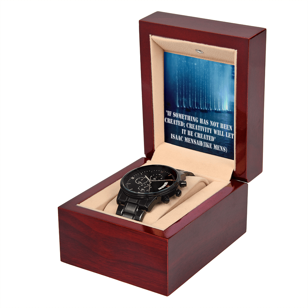 IKE MENS QUOTE BLACK CHRONOGRAPH WATCH