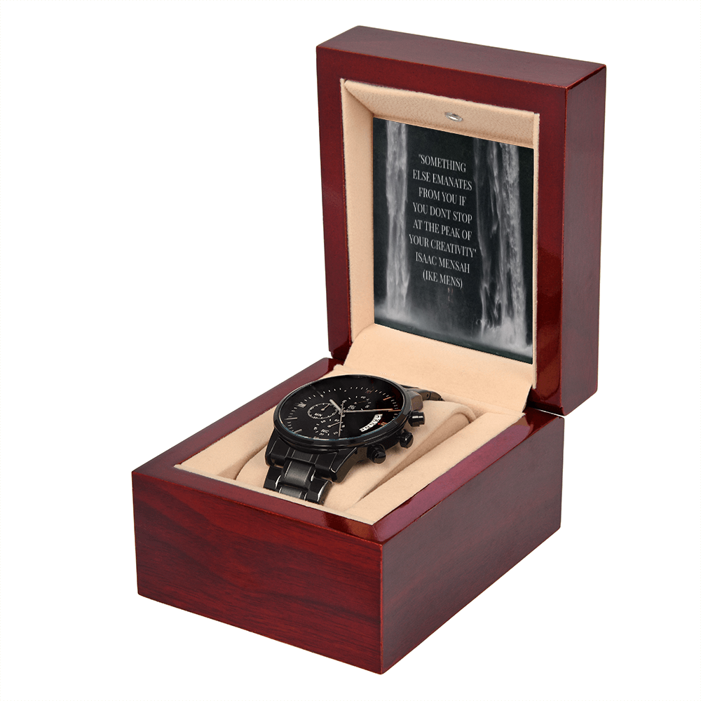 IKE MENS QUOTE BLACK CHRONOGRAPH WATCH