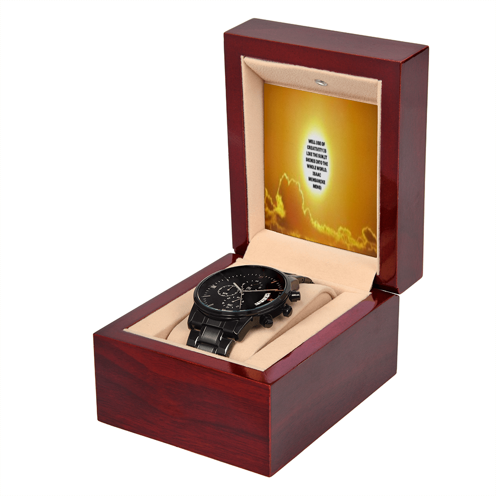 IKE MENS QUOTE BLACK CHRONOGRAPH WATCH