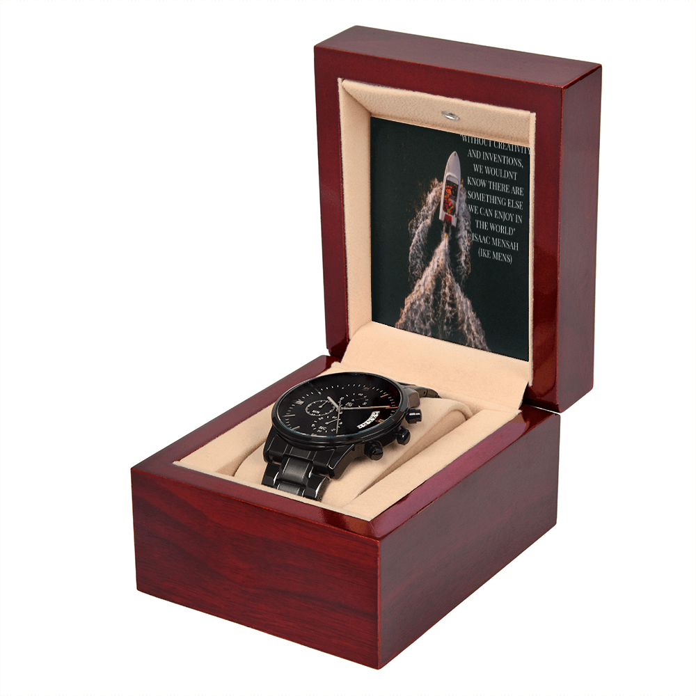 IKE MENS QUOTE BLACK CHRONOGRAPH WATCH