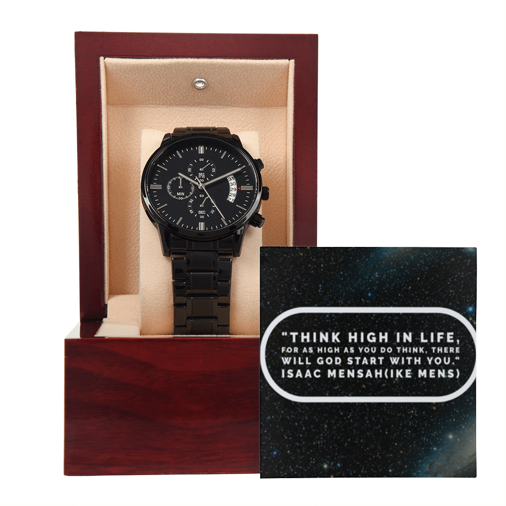 IKE MENS QUOTE BLACK CHRONOGRAPH WATCH