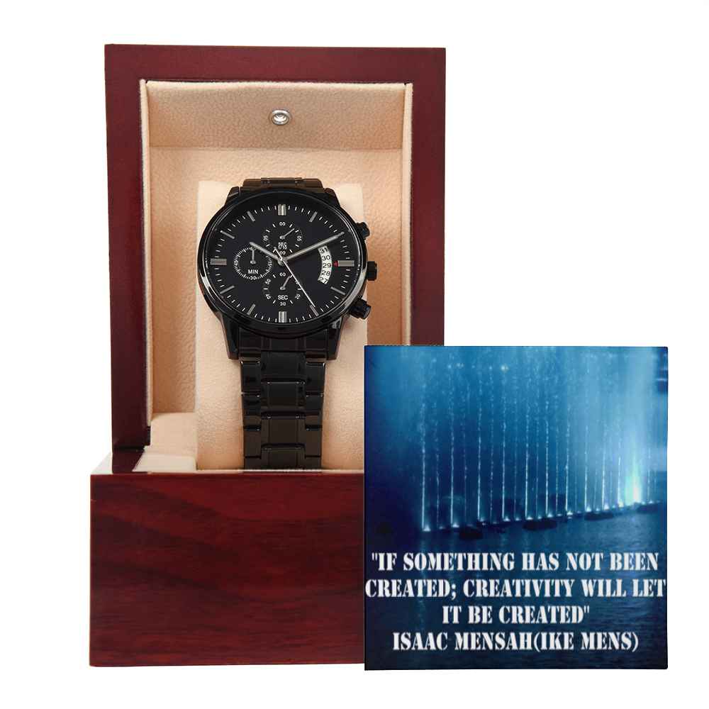 IKE MENS QUOTE BLACK CHRONOGRAPH WATCH