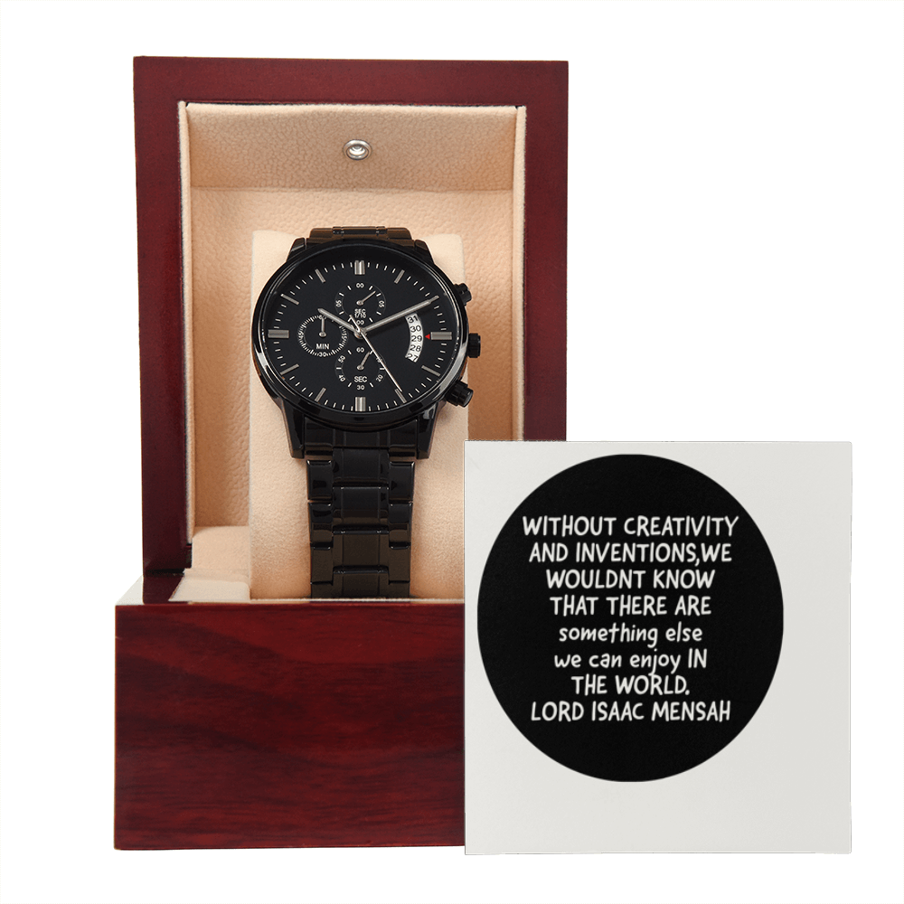IKE MENS QUOTE BLACK CHRONOGRAPH WATCH