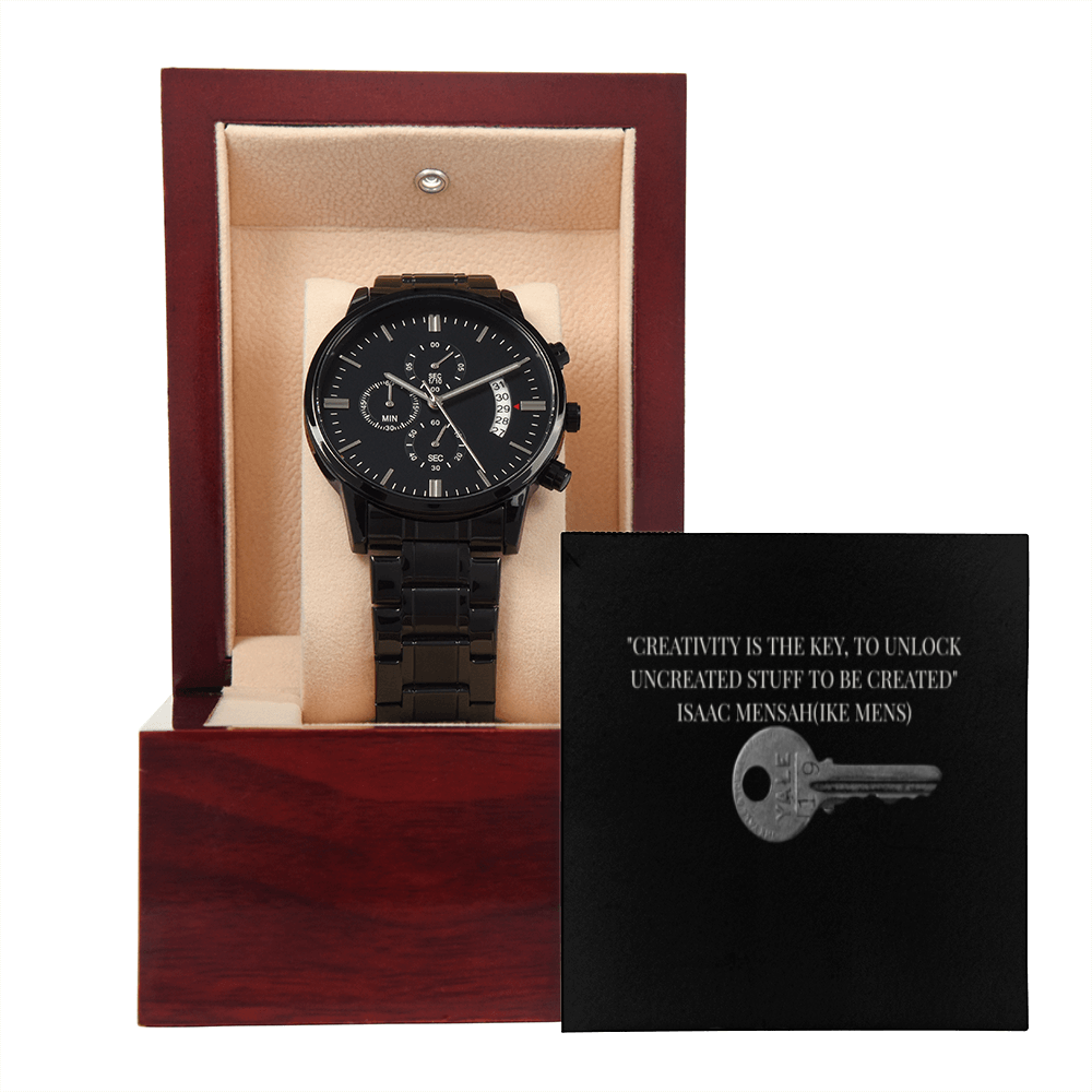 IKE MENS QUOTE BLACK CHRONOGRAPH WATCH