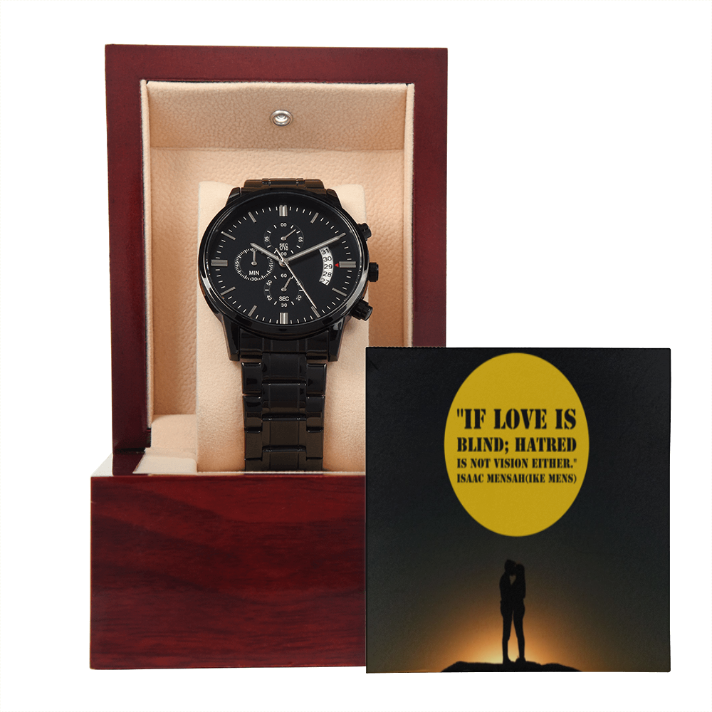 IKE MENS QUOTE BLACK CHRONOGRAPH WATCH