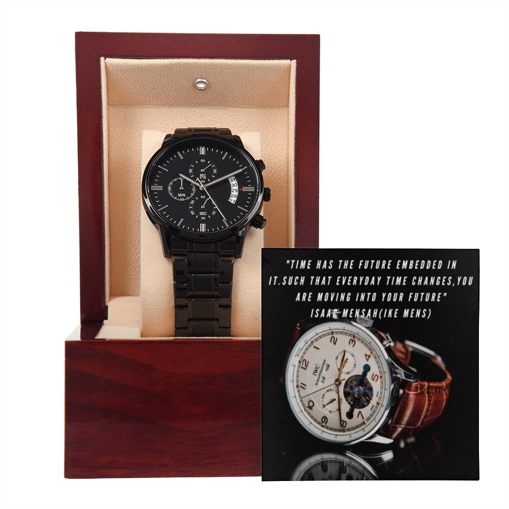 IKE MENS QUOTE BLACK CHRONOGRAPH