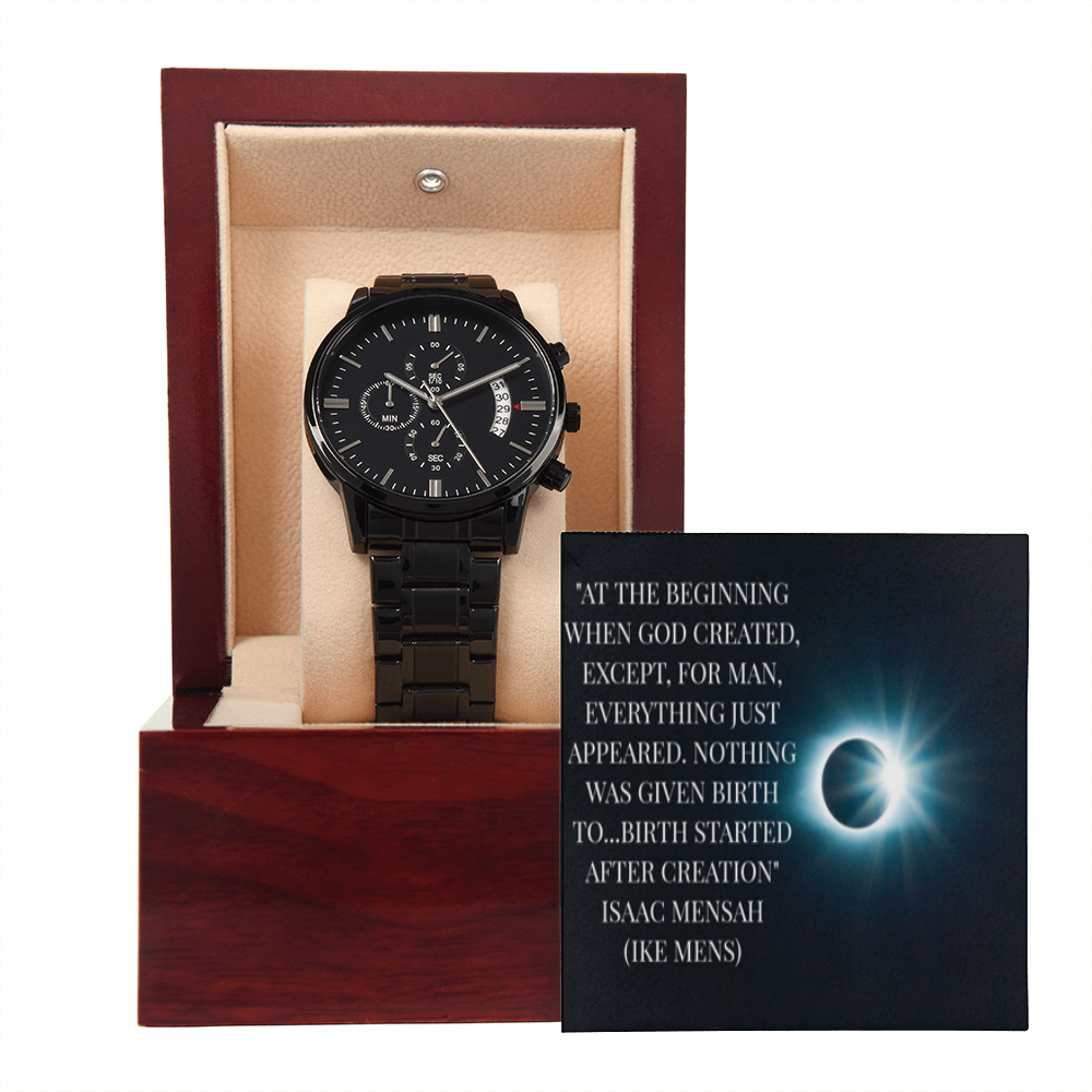 IKE MENS QUOTE BLACK CHRONOGRAPH WATCH