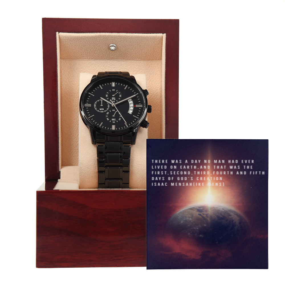 IKE MENS QUOTE BLACK CHRONOGRAPH WATCH
