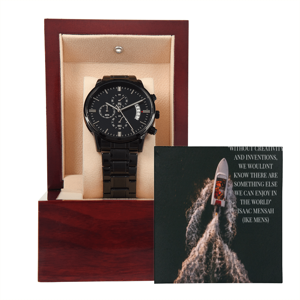 IKE MENS QUOTE BLACK CHRONOGRAPH WATCH