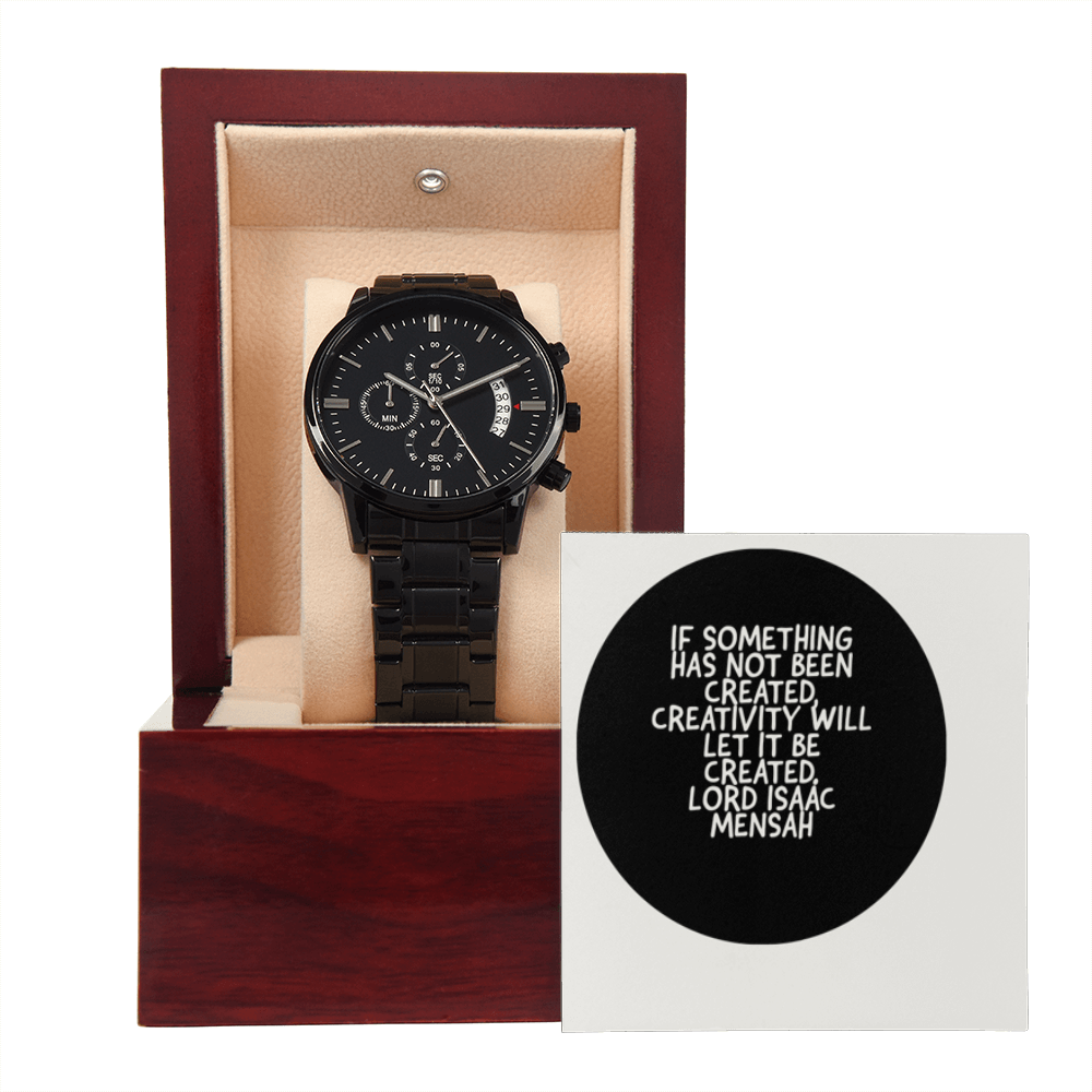 IKE MENS QUOTE BLACK CHRONOGRAPH WATCH