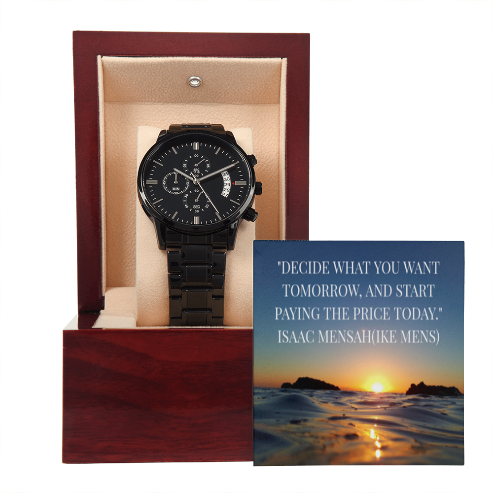 IKE MENS QUOTE BLACK CHRONOGRAPH WATCH