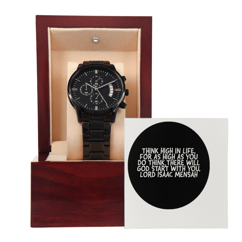 IKE MENS QUOTE BLACK CHRONOGRAPH WATCH
