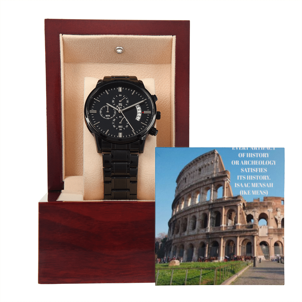IKE MENS QUOTE BLACK CHRONOGRAPH WATCH