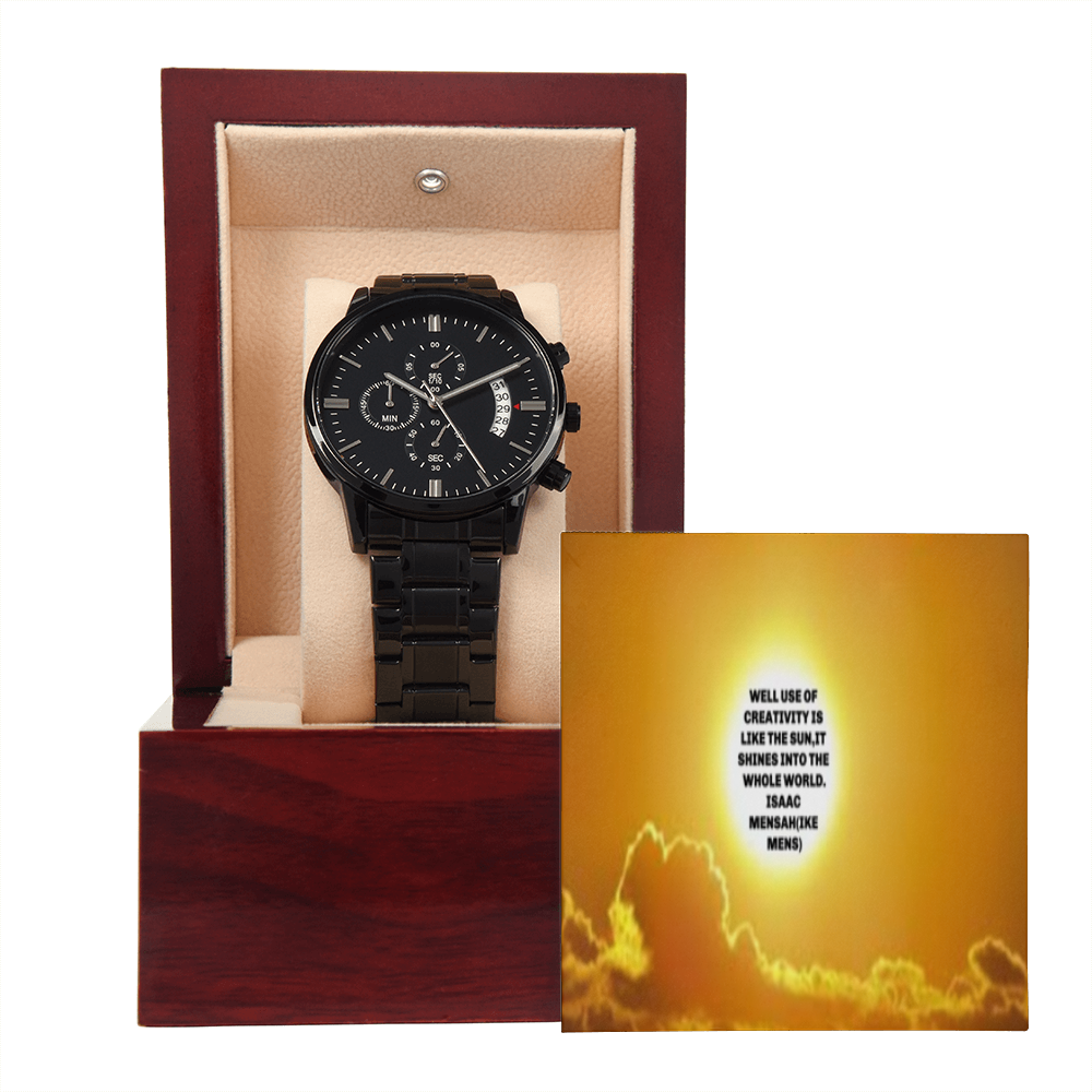 IKE MENS QUOTE BLACK CHRONOGRAPH WATCH