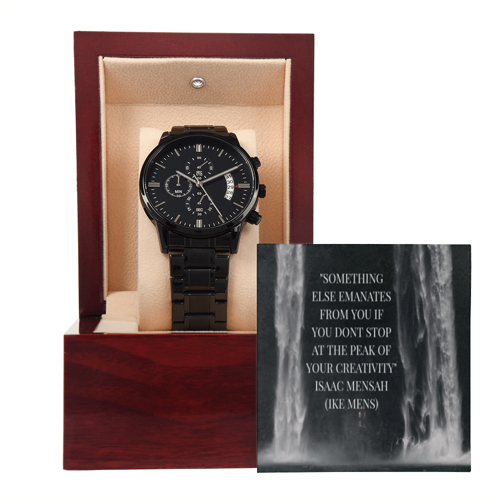 IKE MENS QUOTE BLACK CHRONOGRAPH WATCH