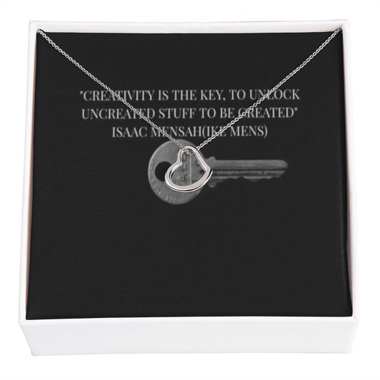 IKE MENS QUOTE DELICATE HEART NECKLACE