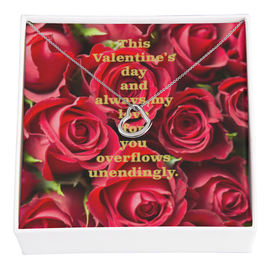 HAPPY VALENTINE'S DAY DELICATE HEART NECKLACE