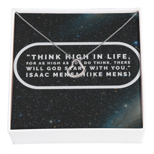 IKE MENS QUOTE DELICATE HEART NECKLACE