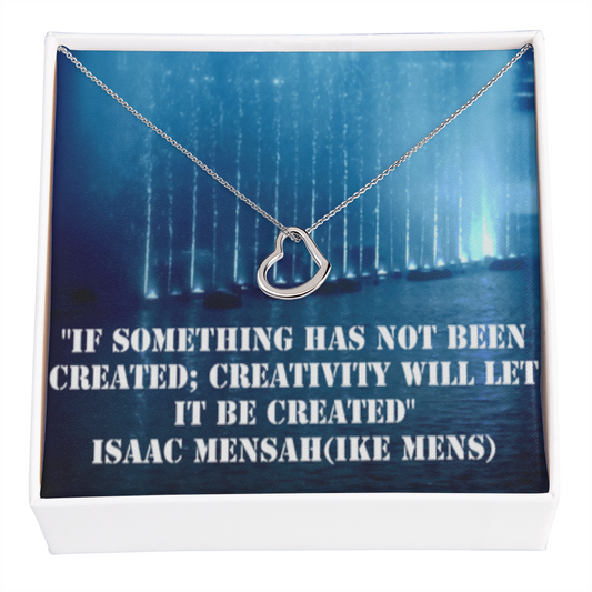 IKE MENS QUOTE DELICATE HEART NECKLACE