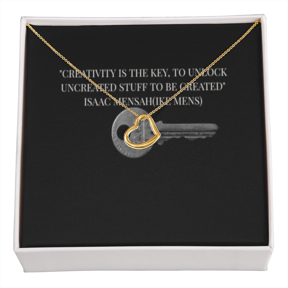 IKE MENS QUOTE DELICATE HEART NECKLACE