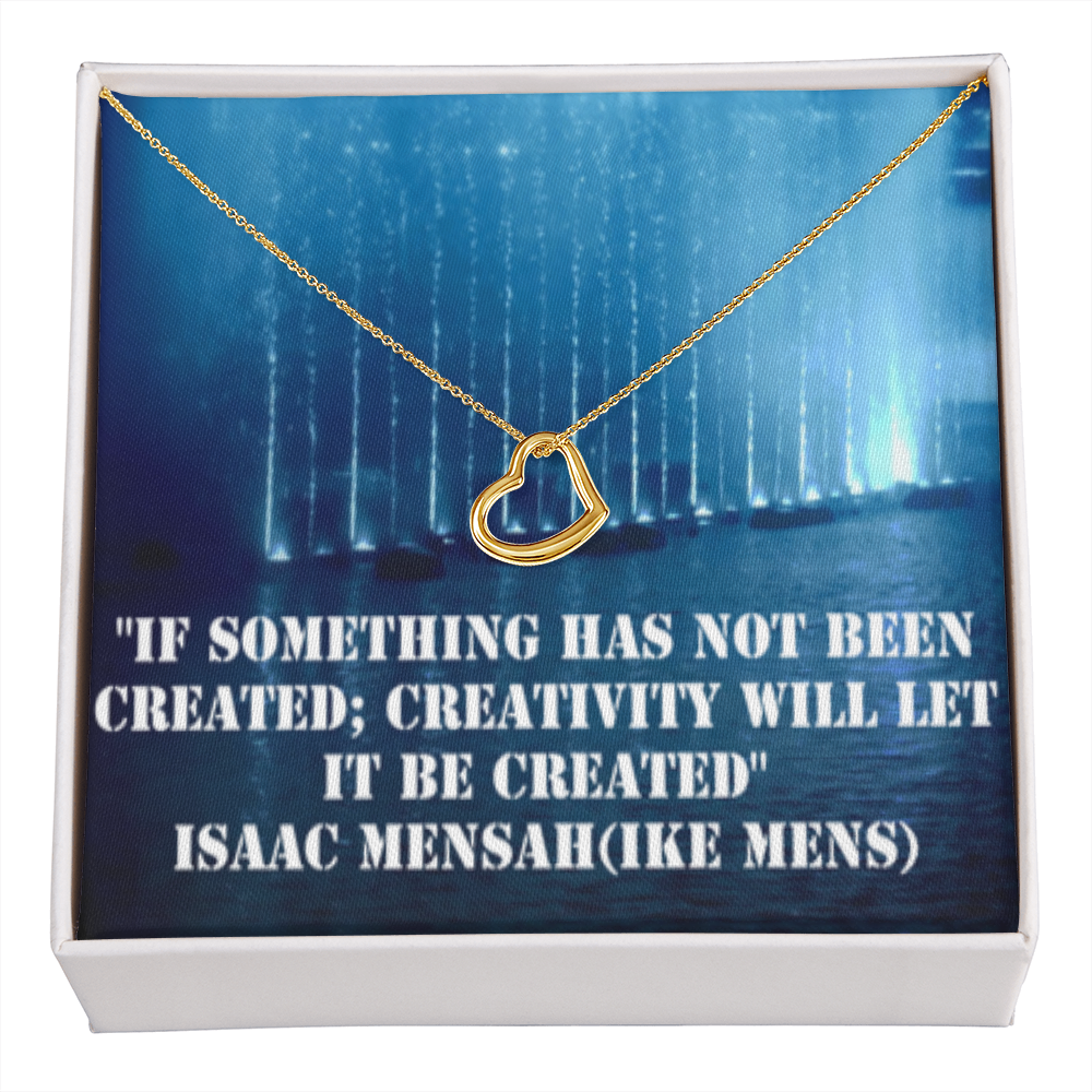 IKE MENS QUOTE DELICATE HEART NECKLACE