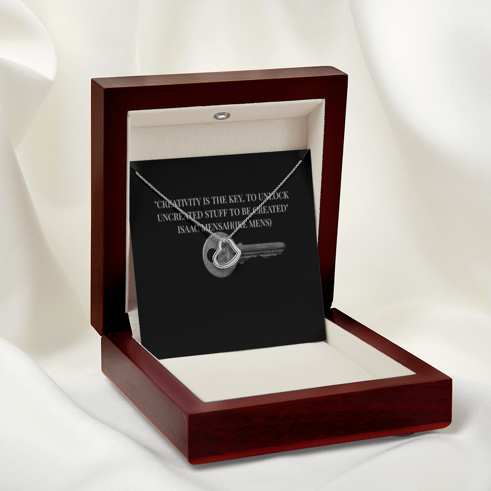 IKE MENS QUOTE DELICATE HEART NECKLACE