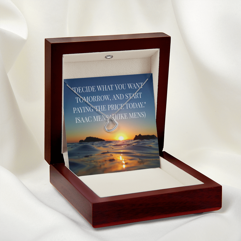 IKE MENS QUOTE DELICATE HEART NECKLACE