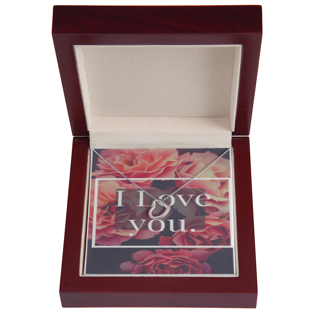 I LOVE YOU DELICATE HEART NECKLACE