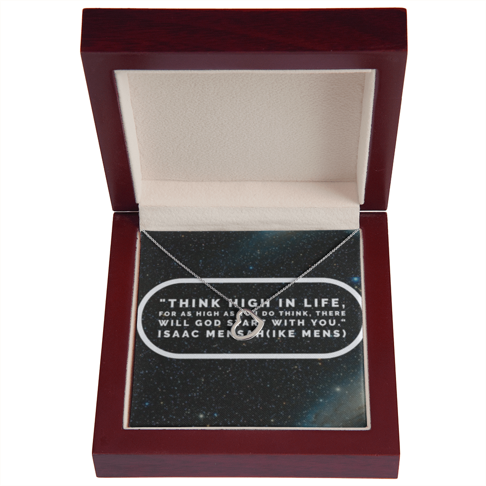 IKE MENS QUOTE DELICATE HEART NECKLACE