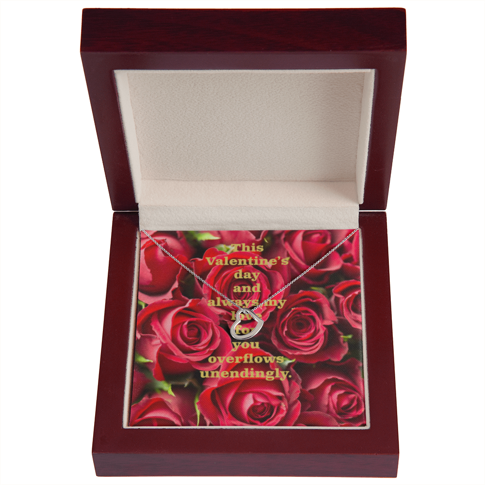 HAPPY VALENTINE'S DAY DELICATE HEART NECKLACE